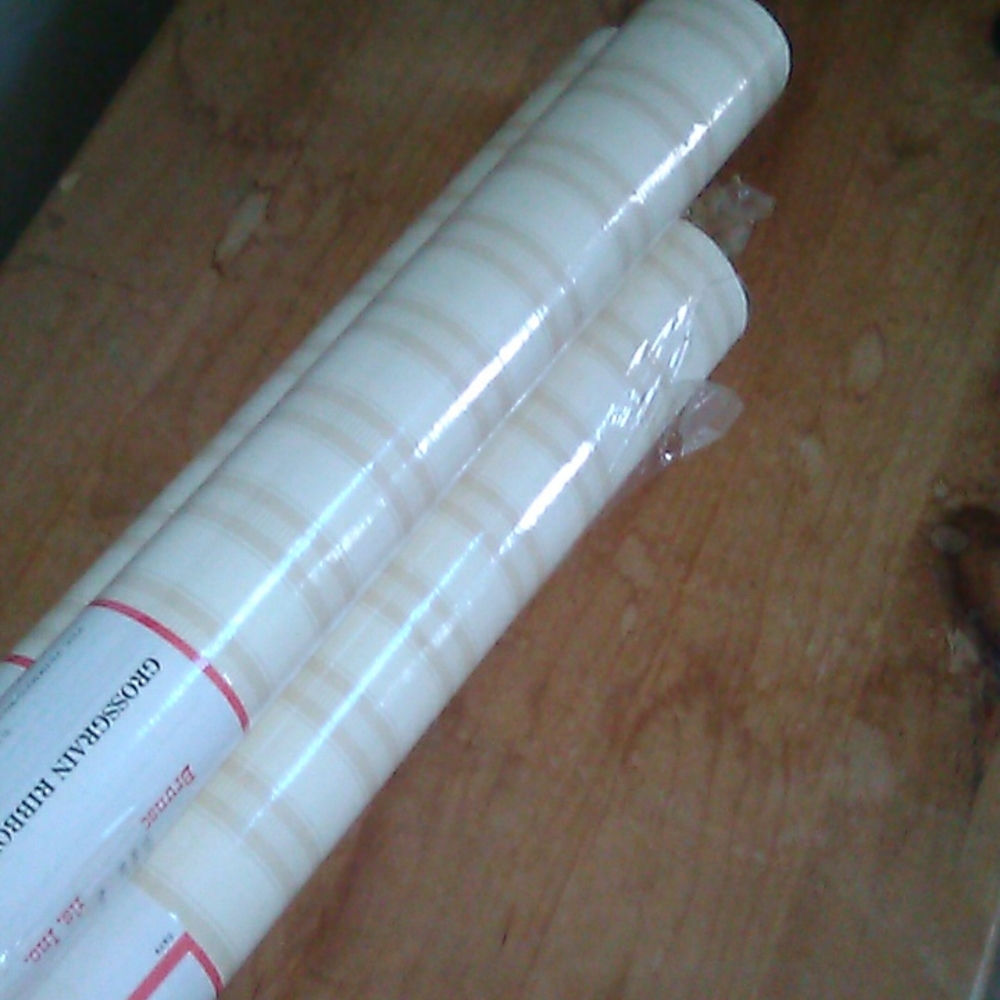 GROSSGRAIN RIBBON STRIPE wallpaper 3 rolls BUNDLE